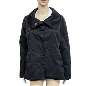 Eileen Fisher Snap Front Collard Nylon Jacket Size XS